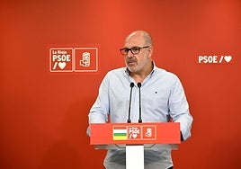 Miguel Gonzalez de Legarra, en rueda de prensa.