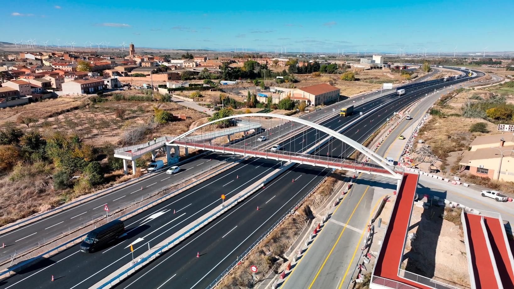 Último sector del tramo de la N-232 que quedaba por desdoblar en Aragón, entre Mallén y la localidad navarra de Cortes.