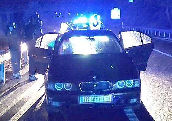 El conductor fue interceptado por la Guardia Civil en la N-111, en Lardero.