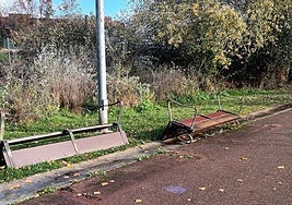 Bancos «arrancados de cuajo» junto a la Casa de las Ciencias, hoy en La Guindilla.