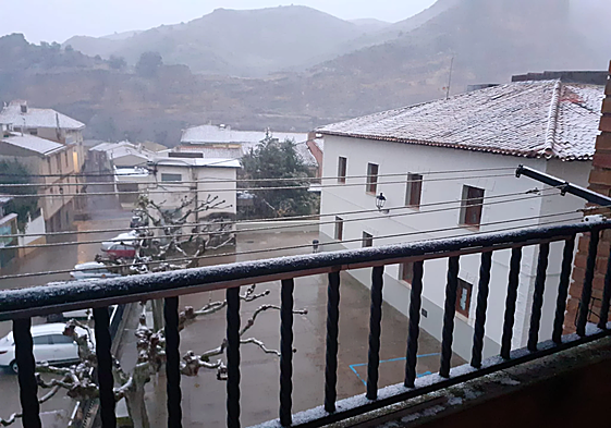 Las primera nevada del año en Cervera, el pasado 21 de noviembre.