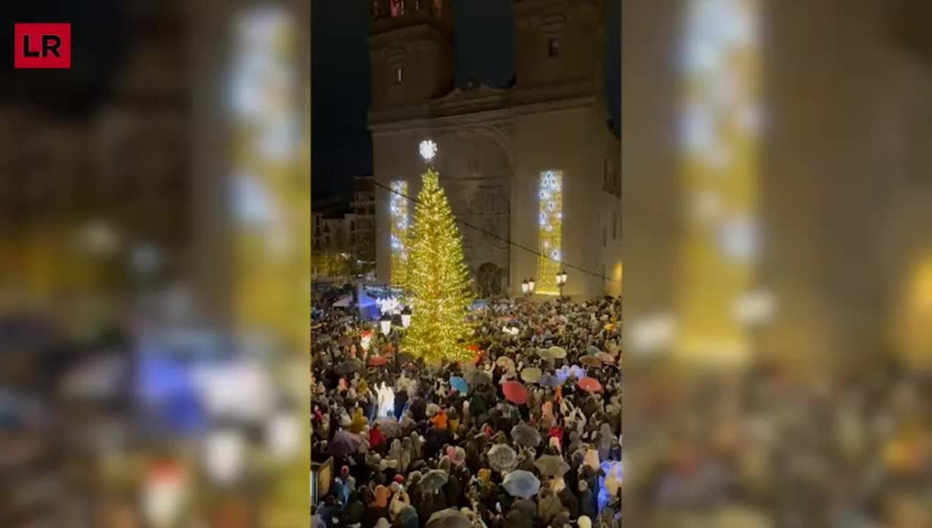 Encendido de las luces de Navidad en la plaza del Mercado