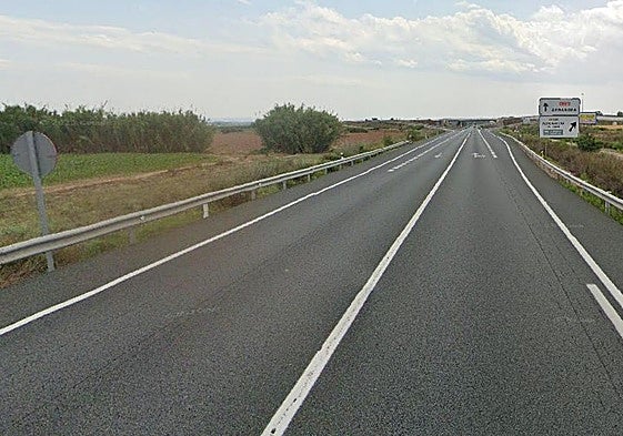 Carretera N-232, en Aldeanueva.