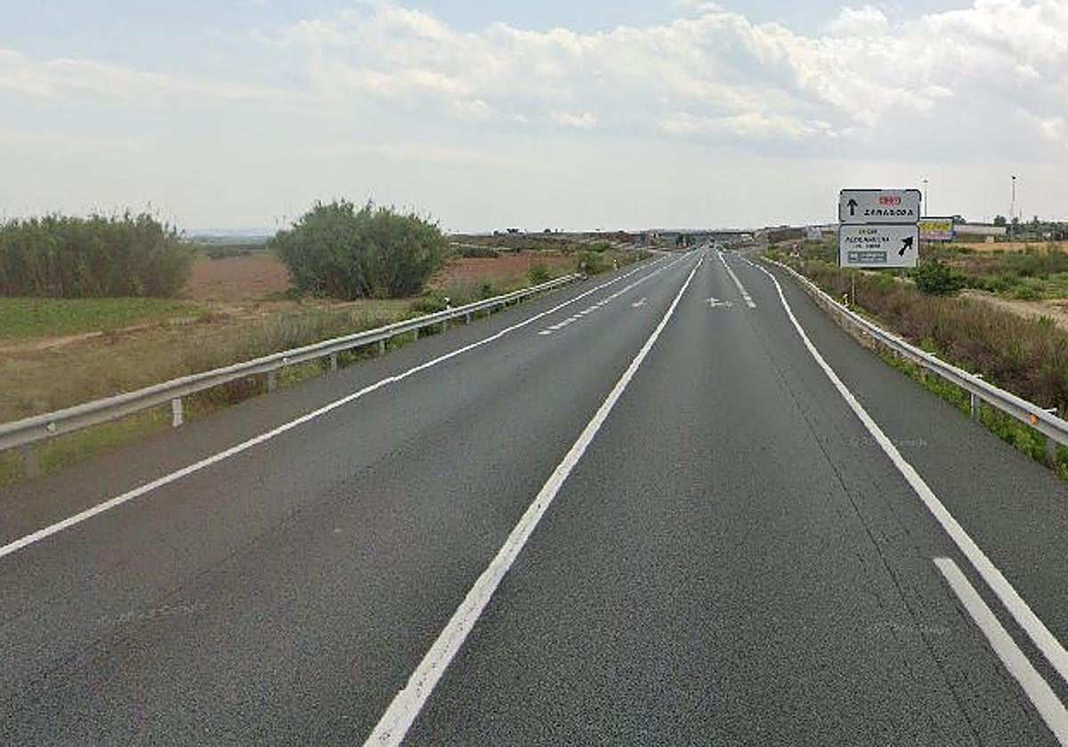 Carretera N-232, en Aldeanueva.