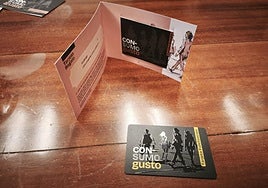 Las tarjetas físicas del sistema 'Consumo gusto', impulsado por la FER Comercio.