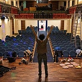 Montaje del espectáculo 'The Rocky Horror Picture Show' por parte de Sapo Propducciones en la Sala Gonzalo de Berceo.