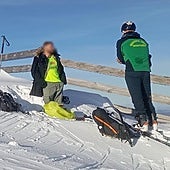 El joven rescatado por la Guardia Civil en el San Lorenzo.