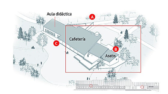 Así serán la cafetería y los aseos del espacio recreativo municipal de La Grajera
