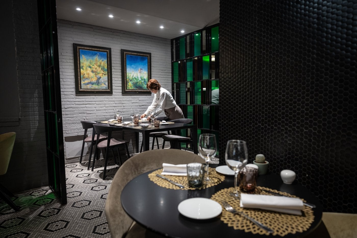 Detalle del comedor, con capacidad para medio centenar de personas.