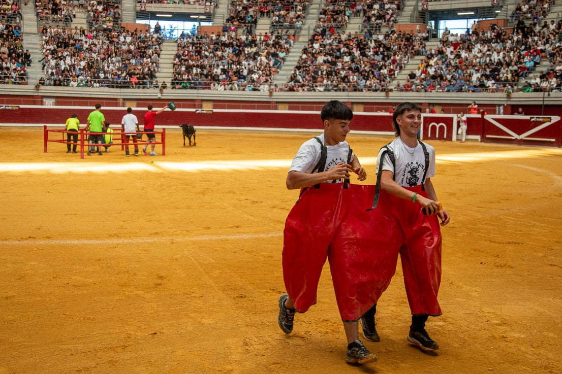 Caídas, revolcones y muchas risas durante las vaquillas