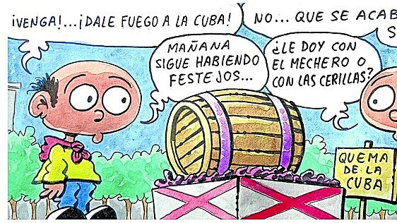 La quema de la cuba, según Tris