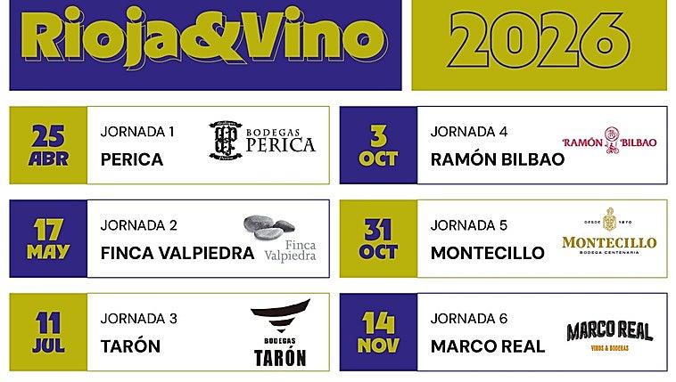 Calendario de los torneos de Golf Rioja&Vino