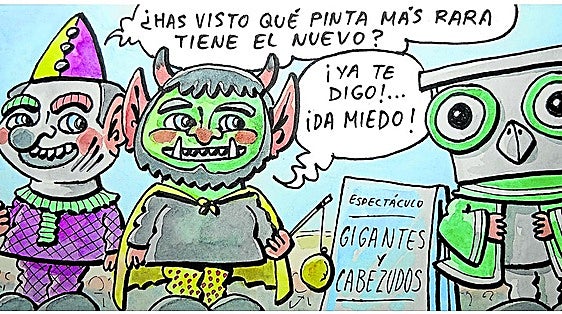 Los gigantes y cabezudos, según Tris