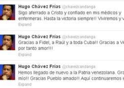 Twitter lanzado por Hugo Chávez.