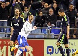 Rodri celebra su gol ante el Madrid. / Efe