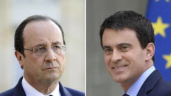 François Hollande y Manuel Valls. 