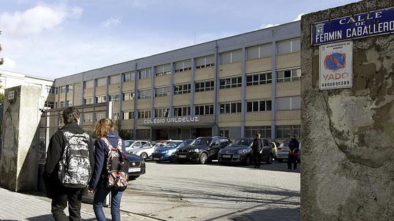 Vista de la entrada al colegio Valdeluz Agustinos de Madrid. 