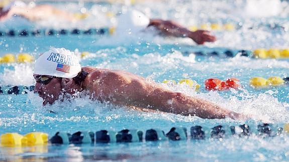 Phelps, durante la carrera.