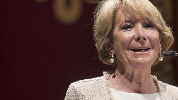 La expresidenta de la Comunidad de Madrid, Esperanza Aguirre. 