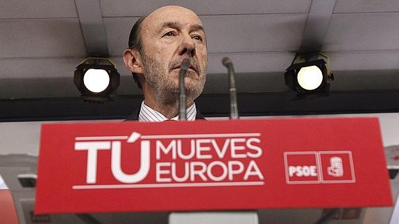 El líder del PSOE, Alfredo Pérez Rubalcaba. 