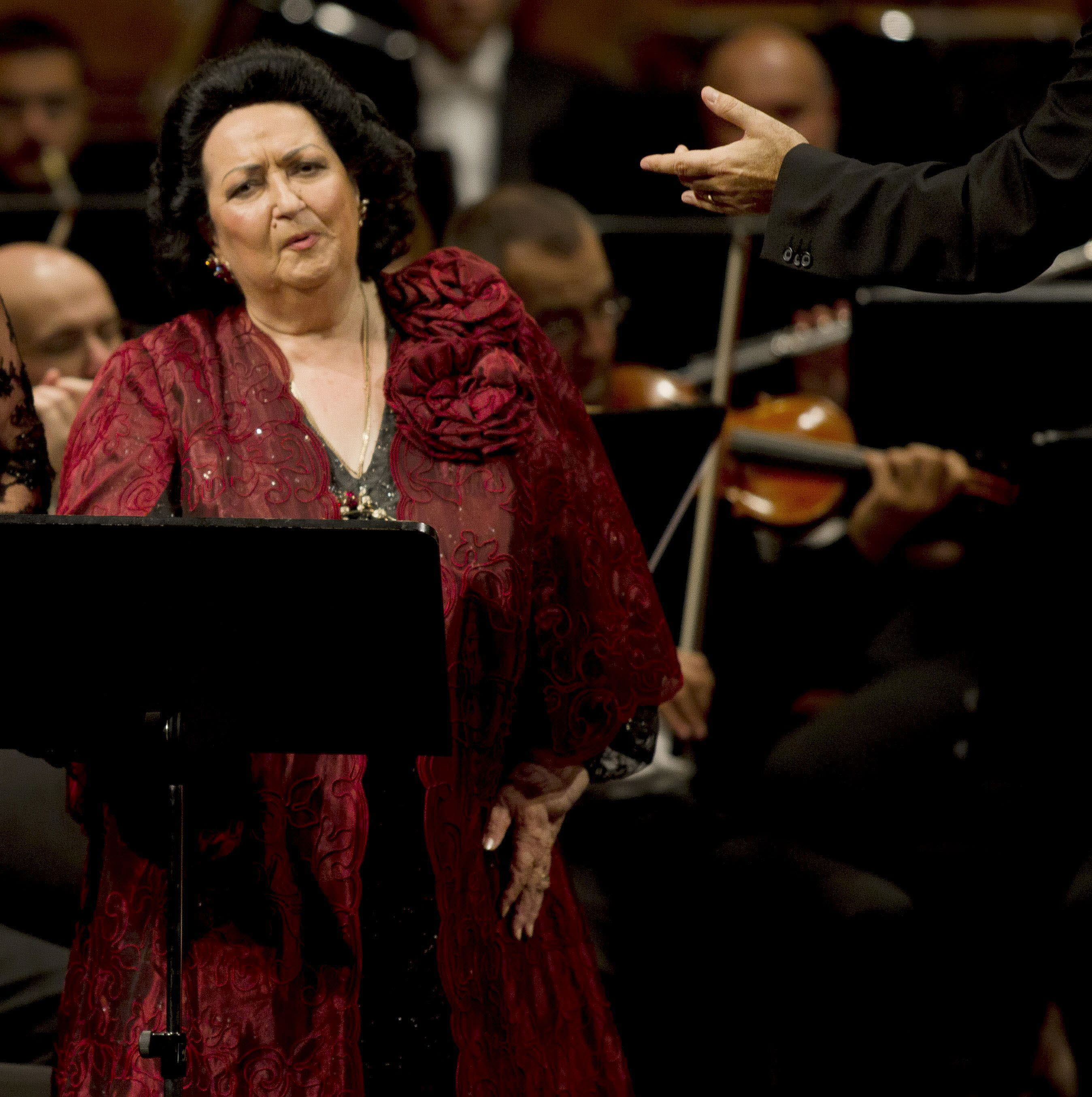 Caballé, durante un concierto 