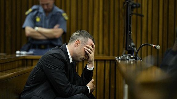 Pistorius, durante el juicio.