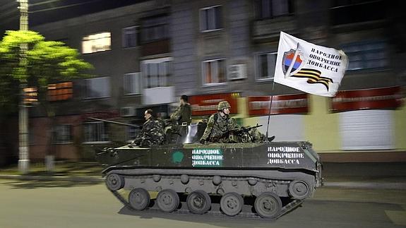 Combates nocturnos en Slaviansk. 