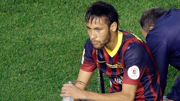 Neymar, tras un partido. 