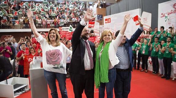 Valenciano, junto a Schulz, en Málaga.