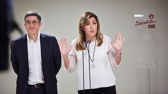 Susana Díaz y Patxi López en una imagen de archivo. 