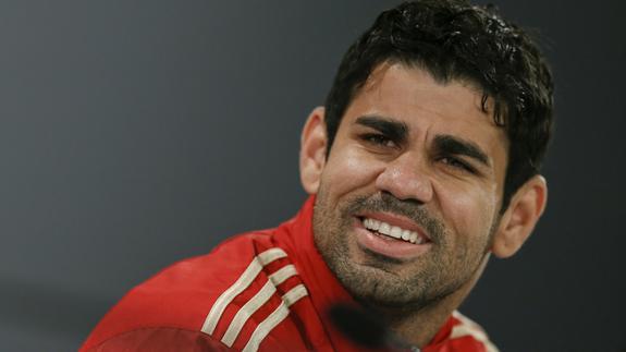 Diego Costa, durante una rueda de prensa. 