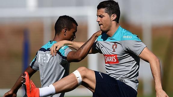 Cristiano, durante un entrenamiento. 