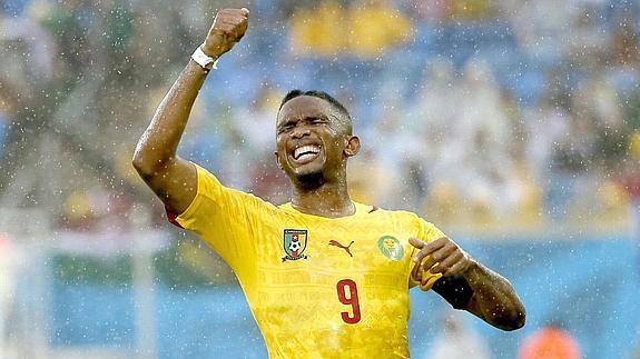 Eto'o, durante un partido. 