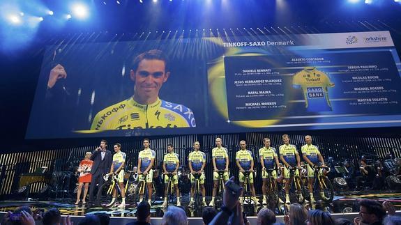 Presentación del Tinkoff-Saxo de Contador. 