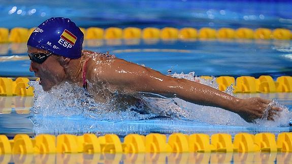 Mireia Belmonte, durante la prueba de 400 metros. 