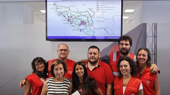 Parte del equipo que Cruz Roja Española desplegará en Sierra Leona.