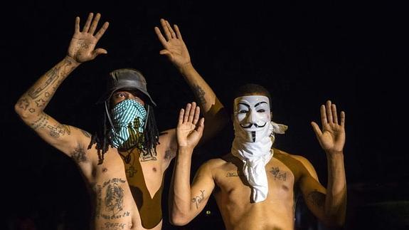 Dos de los manifestantes. 