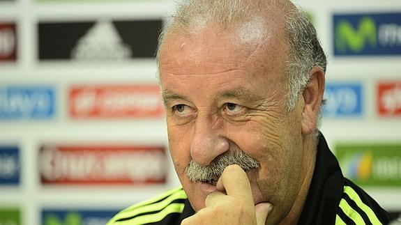 Vicente del Bosque, en una rueda de prensa. 