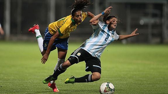 Partido de la Copa América femenina. 