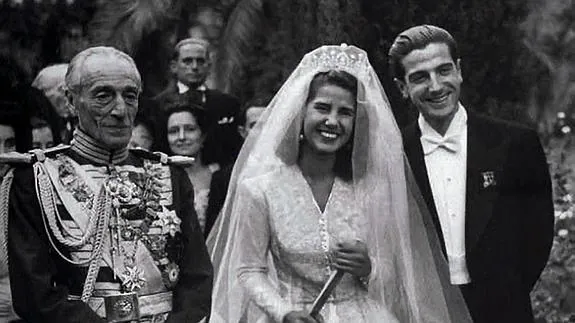 El día de su boda con Luis Martínez de Irujo. 