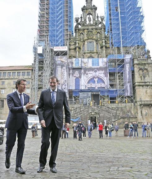 Mariano Rajoy, en Santiago de Compostela. 