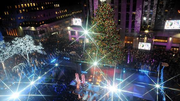 El mítico árbol del Rockefeller Center. 