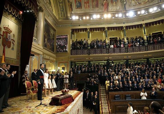 Momento de la proclamación de Felipe VI 