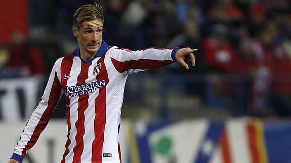 Fernando Torres, en el partido de ida en el Calderón.   