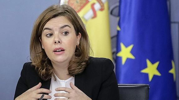 Soraya Sáenz de Santamaría, vicepresidenta primera del Gobierno. 