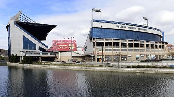 Vista del estadio Vicente Calderón.   