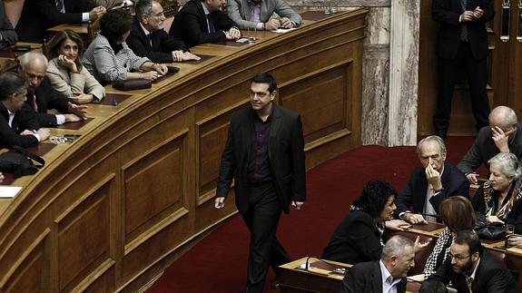 Sesión en el Parlamento griego.