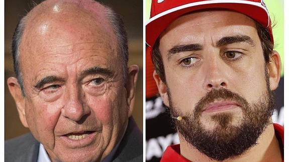 Emilio Botín y Fernando Alonso.