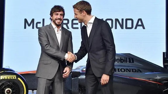 Fernando Alonso y Jenson Button. 