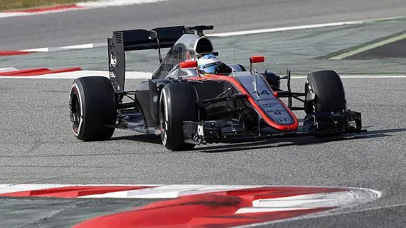 El McLaren de Fernando Alonso. 